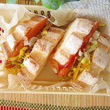 大阪風☆ホットドックの具でサンドイッチ